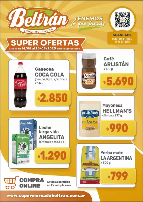 Catálogo Beltrán Supermercados en San José de Metán | Ofertas especiales atractivas para todos | 2025-08-14T00:00:00.000Z - 2025-08-26T00:00:00.000Z