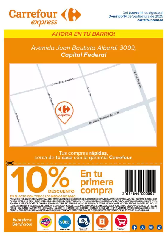 Catálogo Carrefour Express | Express | Av. Juan Bautista Alberdi 3099  | 2025-08-14T00:00:00.000Z - 2025-09-14T00:00:00.000Z