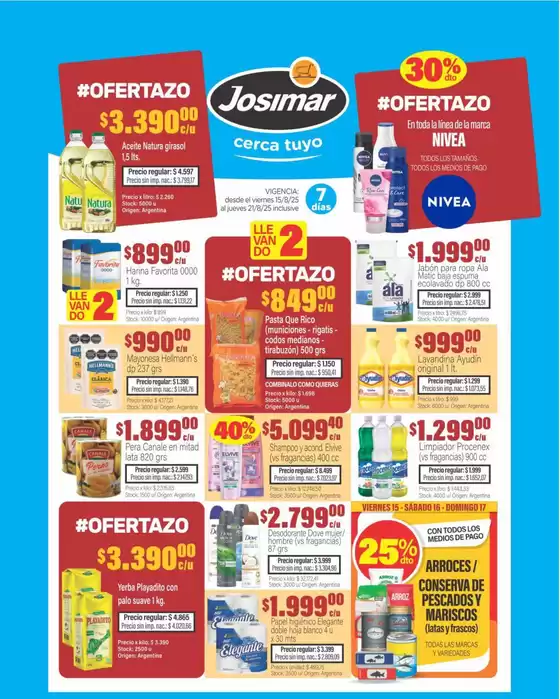 Grandes descuentos en productos seleccionados