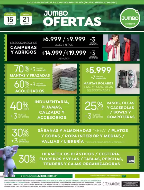 Catálogo Jumbo en Mar del Plata | Oferta | T. Libre & Textil  | 2025-08-16T00:00:00.000Z - 2025-08-21T00:00:00.000Z