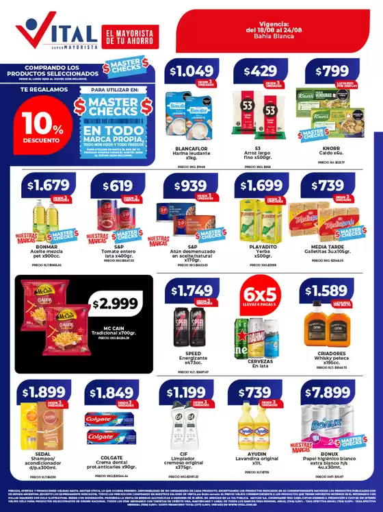 Catálogo Supermayorista Vital en San Miguel de Tucumán | Ofertas para cazadores de gangas | 2025-08-18T00:00:00.000Z - 2025-08-24T00:00:00.000Z