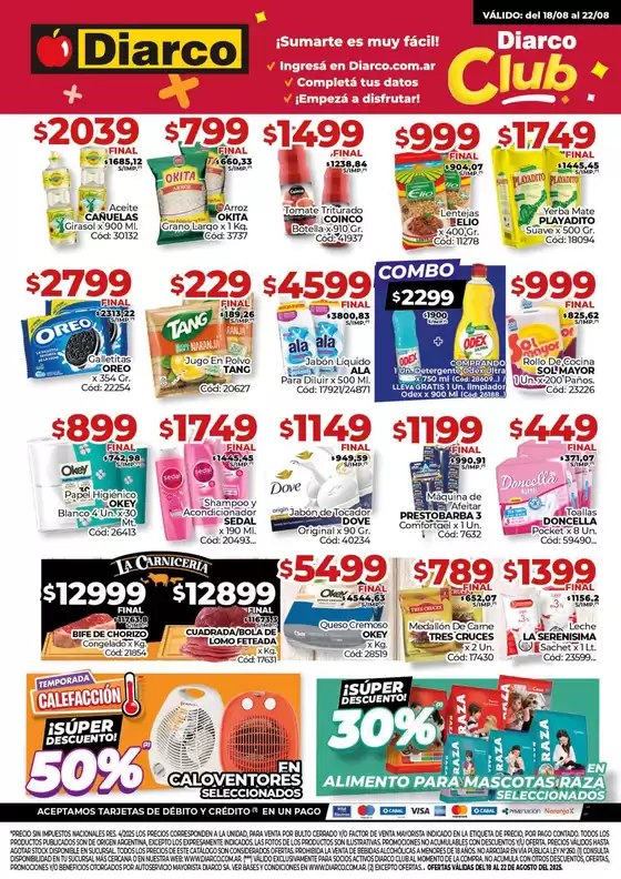 Catálogo Diarco en San Miguel de Tucumán | Diarco Ofertas Gba | 2025-08-18T00:00:00.000Z - 2025-08-22T00:00:00.000Z