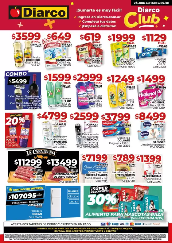 Catálogo Diarco en San Miguel de Tucumán | Diarco Ofertas Pueblo Interior | 2025-08-18T00:00:00.000Z - 2025-08-22T00:00:00.000Z
