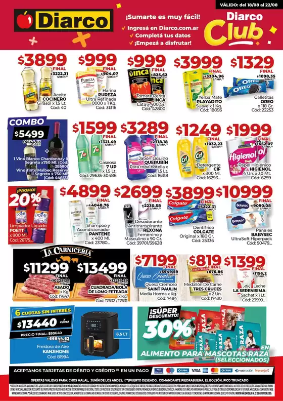 Catálogo Diarco en San Miguel de Tucumán | Diarco Ofertas Pueblo Sur | 2025-08-18T00:00:00.000Z - 2025-08-22T00:00:00.000Z