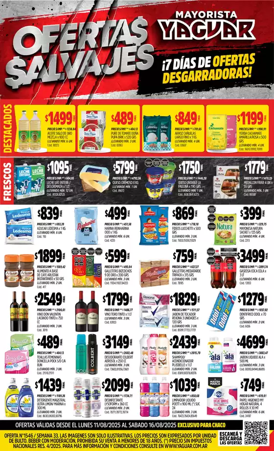 Catálogo Supermercados Yaguar en San Miguel de Tucumán | Excelente oferta para cazadores de gangas | 2025-08-18T00:00:00.000Z - 2025-08-23T00:00:00.000Z