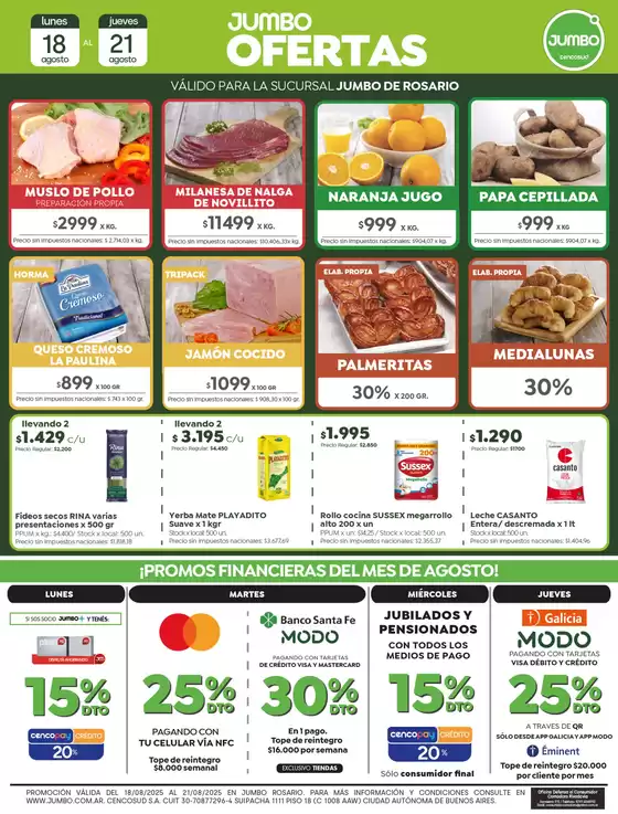 Catálogo Jumbo en San Francisco Solano | Oferta | Rosario | 2025-08-18T00:00:00.000Z - 2025-08-21T00:00:00.000Z