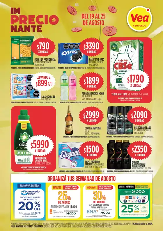 Catálogo Supermercados Vea en Villa Ballester | Promociones actuales | 2025-08-19T00:00:00.000Z - 2025-08-25T00:00:00.000Z