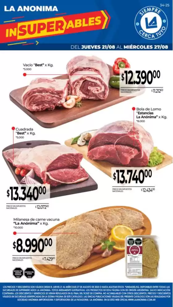 Catálogo La Anonima en Río Colorado (Río Negro) | Excelente oferta para todos los clientes | 2025-08-21T00:00:00.000Z - 2025-08-27T00:00:00.000Z
