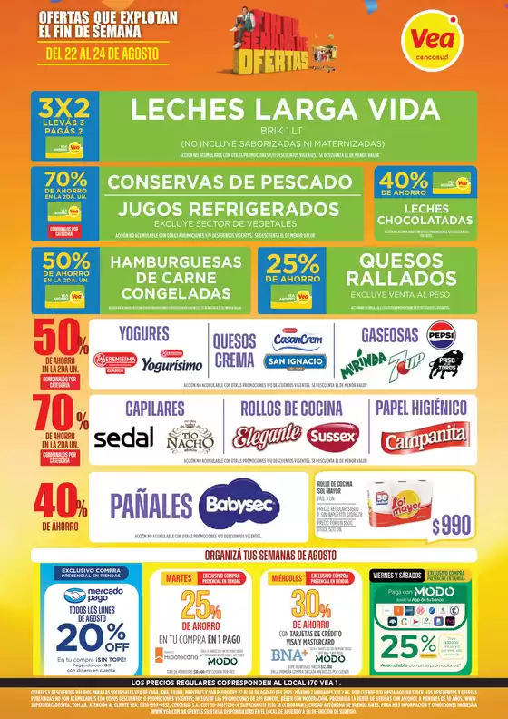 Catálogo Supermercados Vea en Vicuña Mackenna | Ofertas y promociones actuales | 2025-08-22T00:00:00.000Z - 2025-08-24T00:00:00.000Z