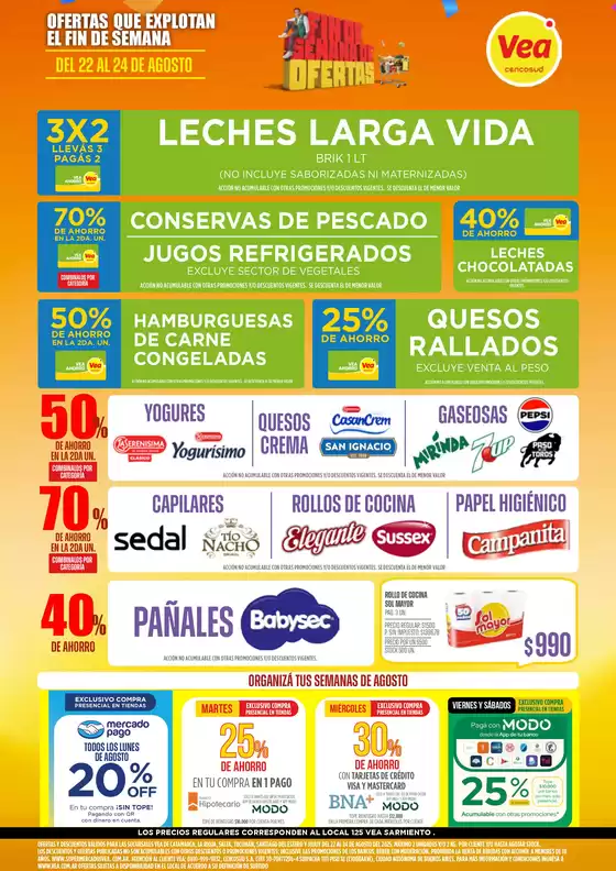 Catálogo Supermercados Vea en Vicuña Mackenna | Ofertas exclusivas para nuestros clientes | 2025-08-22T00:00:00.000Z - 2025-08-24T00:00:00.000Z