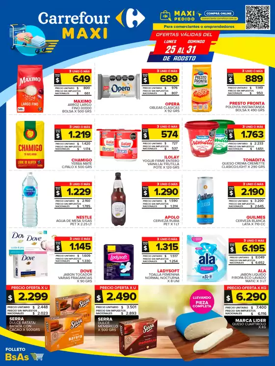 Catálogo Carrefour Maxi en Punta Alta | OFERTAS SEMANALES | 2025-08-25T00:00:00.000Z - 2025-08-31T00:00:00.000Z