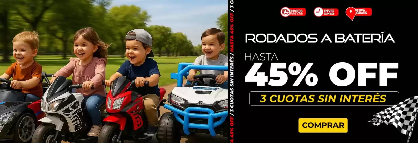 Hasta 45% off