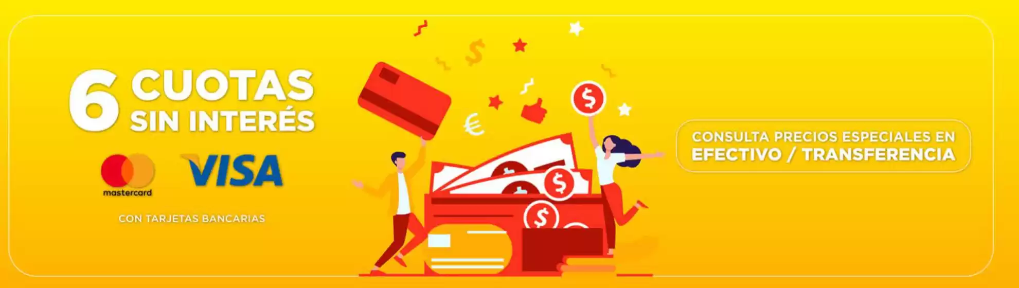 6 cuotas sin interes!!