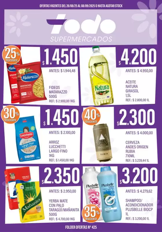 Catálogo Supermercados Todo en Maipú (Mendoza) | FOLDER TODO 425 WEB | 2025-08-28T00:00:00.000Z - 2025-12-31T00:00:00.000Z