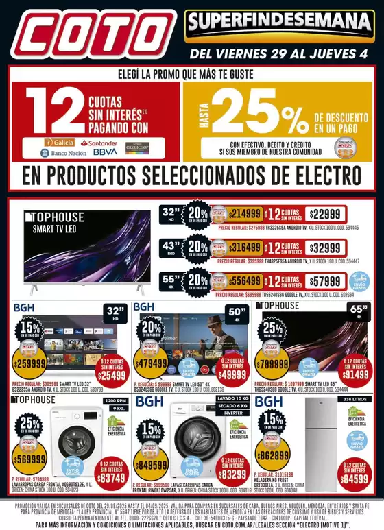 Catálogo Coto en Tapiales | Coto Afiche Electro Semanal Motivo | 2025-08-29T00:00:00.000Z - 2025-09-04T00:00:00.000Z
