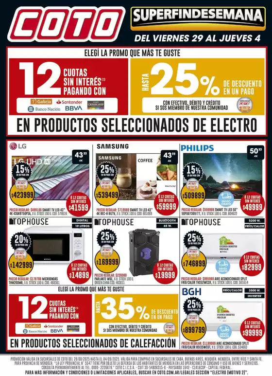 Coto Afiche Electro Semanal Motivo