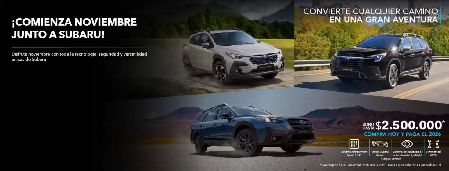 Catálogo Subaru en Antofagasta | Oferta promocional! | 2025-12-02T00:00:00.000Z - 2025-12-23T00:00:00.000Z