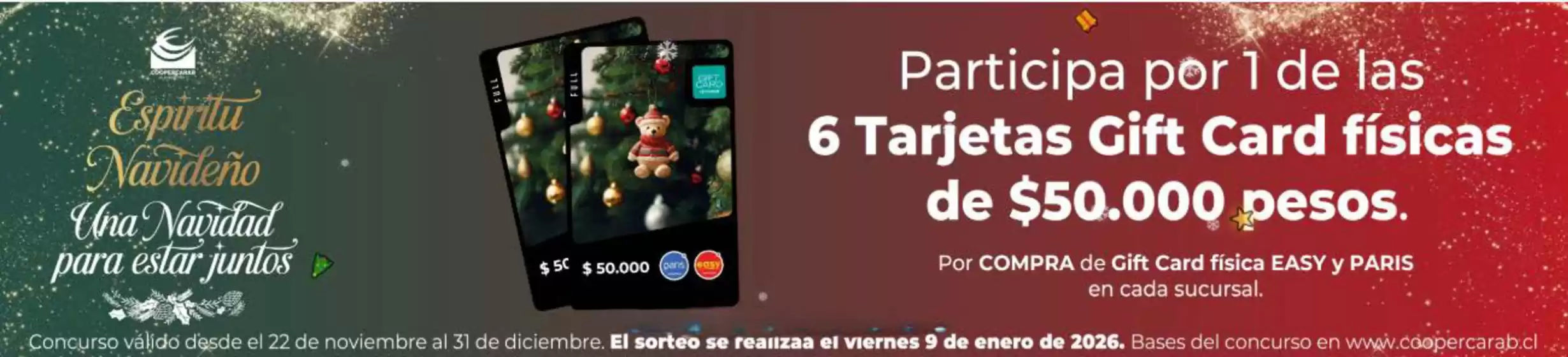 Catálogo Coopercarab en Concepción | Espiritu Navideno Giftcard! | 2025-12-04T00:00:00.000Z - 2026-01-09T00:00:00.000Z
