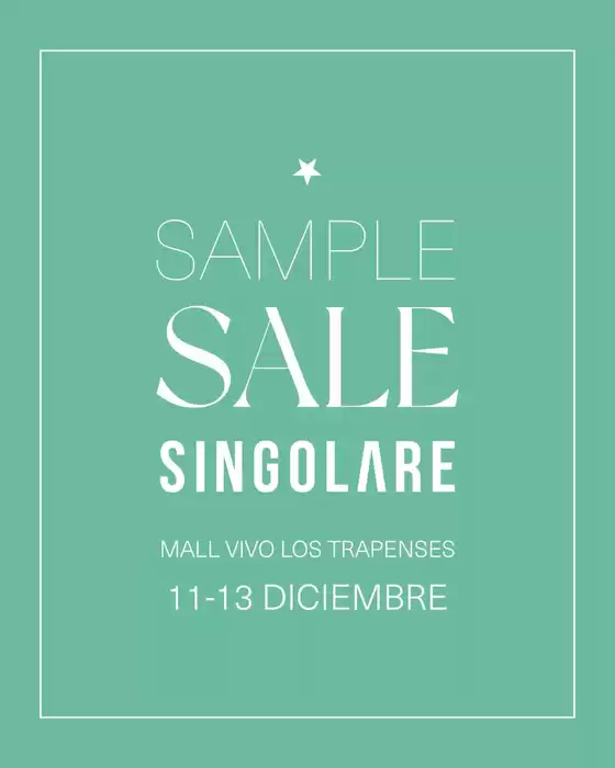 Catálogo Singolare | Sample sale! | 2025-12-10T00:00:00.000Z - 2025-12-13T00:00:00.000Z