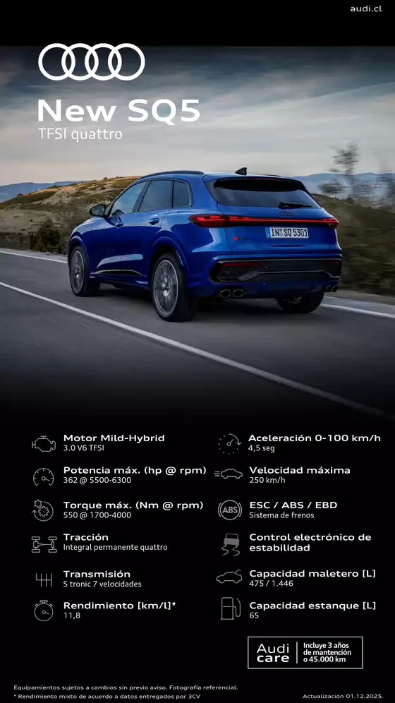 Catálogo Audi en María Pinto | New SQ5 TFSI quattro | 2025-12-13T00:00:00.000Z - 2025-12-27T00:00:00.000Z