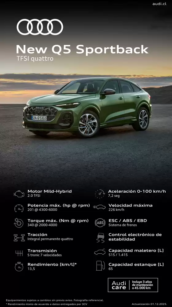 Catálogo Audi en María Pinto | New Q5 Sportback TFSI quattro | 2025-12-13T00:00:00.000Z - 2025-12-27T00:00:00.000Z