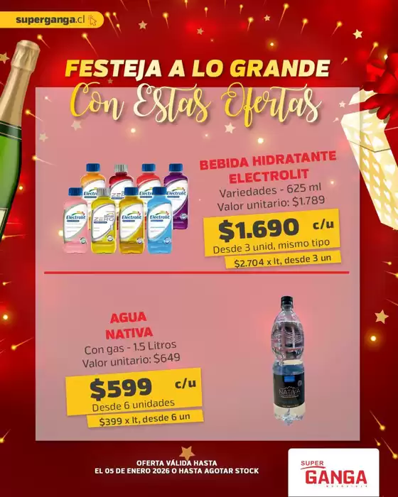 Catálogo Super Ganga en La Cisterna | Excelente oferta para todos los clientes | 2025-12-24T00:00:00.000Z - 2026-01-05T00:00:00.000Z