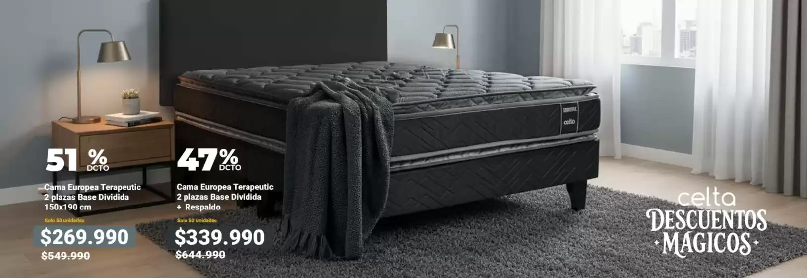 Catálogo Colchones Celta | Hasta 70% dcto! | 2026-01-05T00:00:00.000Z - 2026-01-21T00:00:00.000Z
