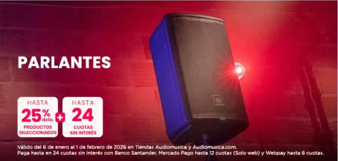 Catálogo Audiomusica en Puente Alto | Ofertas imperdibles! | 2026-01-06T00:00:00.000Z - 2026-02-01T00:00:00.000Z