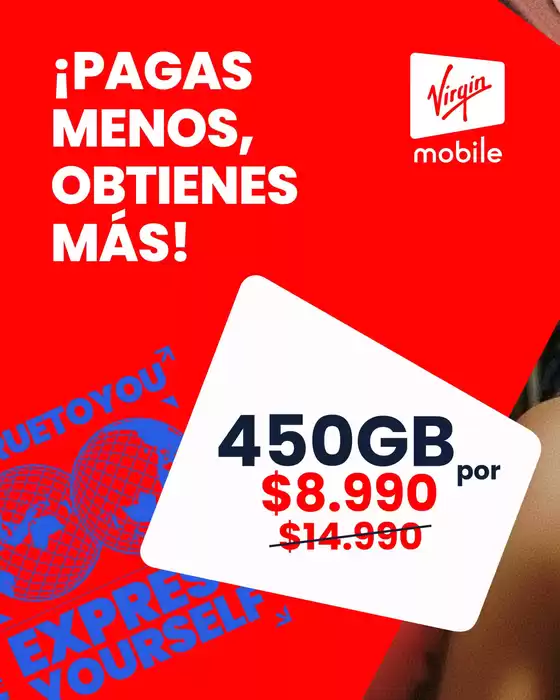 Catálogo Virgin Mobile en Antofagasta | Pagas menos, obtienes más! | 2026-01-07T00:00:00.000Z - 2026-01-22T00:00:00.000Z