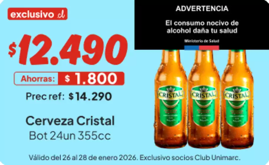 Catálogo Unimarc en Antofagasta | Gangas y ofertas actuales | 2026-01-26T00:00:00.000Z - 2026-01-28T00:00:00.000Z