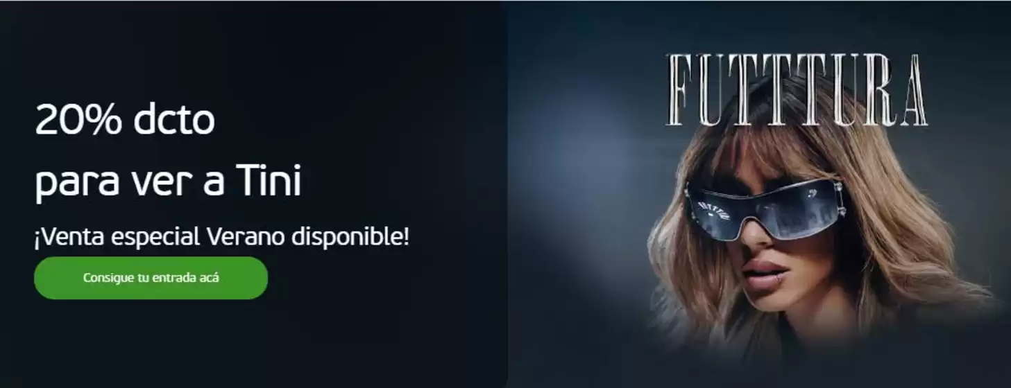Catálogo Banco Falabella en Curacaví | 20% dcto para ver a Tini! | 2026-02-02T00:00:00.000Z - 2026-02-19T00:00:00.000Z
