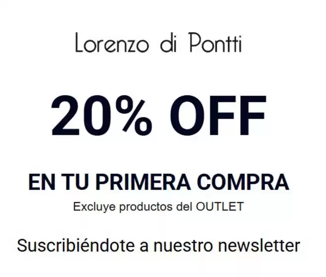 Catálogo Lorenzo di Pontti | 20% Off! | 2026-02-09T00:00:00.000Z - 2026-06-30T00:00:00.000Z
