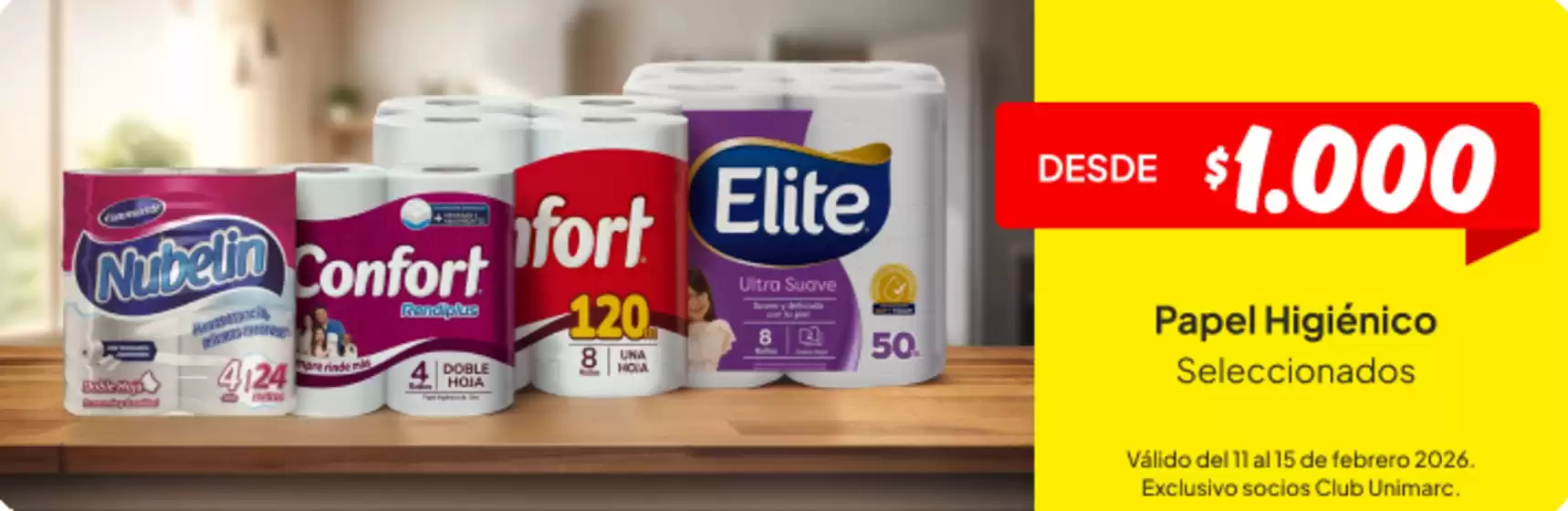 Catálogo Unimarc en La Cisterna | Ofertas principales para ahorradores | 2026-02-11T00:00:00.000Z - 2026-02-15T00:00:00.000Z