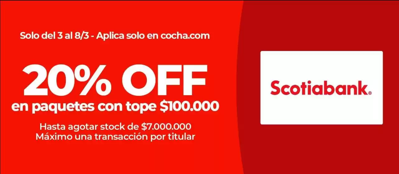 Catálogo Cocha en Santa Bárbara | 20% Off! | 2026-03-04T00:00:00.000Z - 2026-03-08T00:00:00.000Z