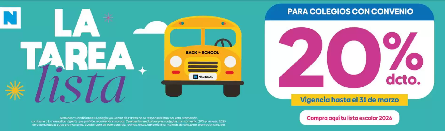 Catálogo Librería Nacional en Santa Bárbara | 20% dcto. | 2026-03-04T00:00:00.000Z - 2026-03-31T00:00:00.000Z