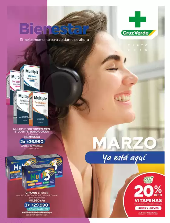 Catálogo Cruz Verde en Arica | Revista Digital Bienestar Marzo 2026 | 2026-03-01T00:00:00.000Z - 2026-03-31T00:00:00.000Z