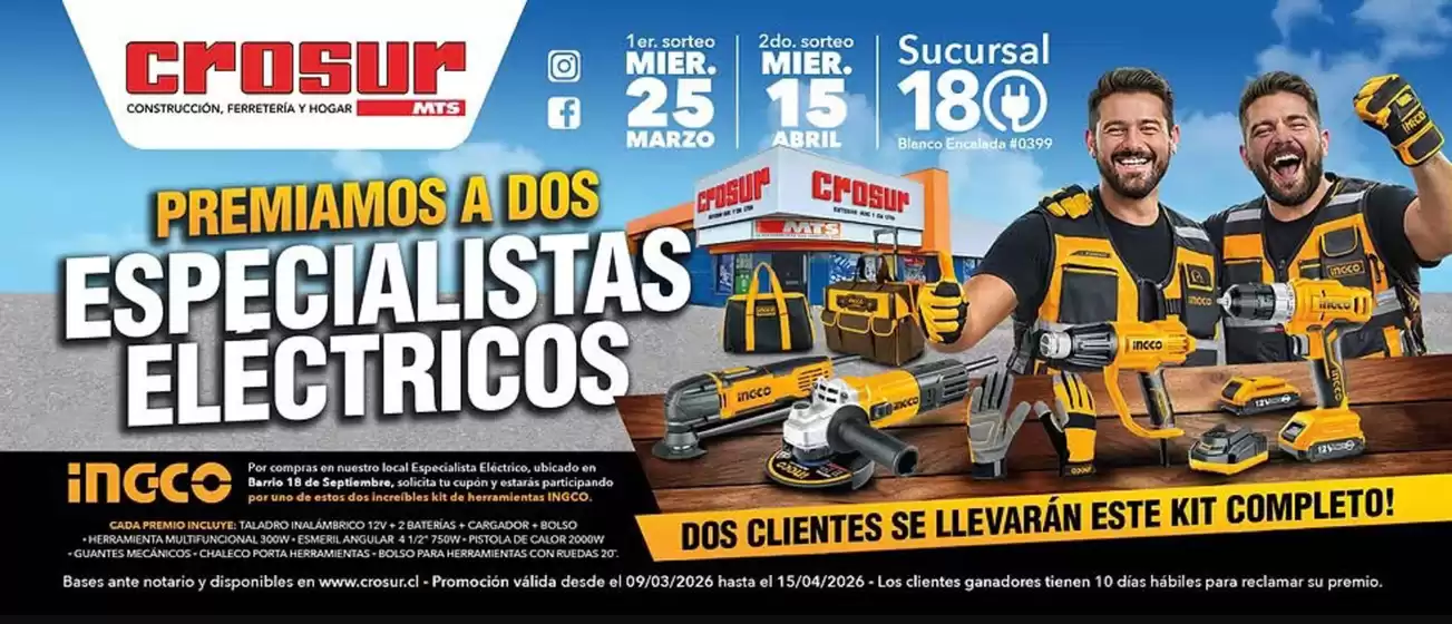 Catálogo Crosur en Colina | Ofertas exclusivos! | 2026-03-10T00:00:00.000Z - 2026-04-15T00:00:00.000Z
