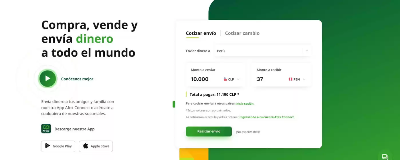 Compra, vende y envía dinero a todo el mundo!