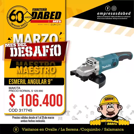 Catálogo Dabed en Coquimbo | Ahorra ahora con nuestras ofertas | 2026-03-01T00:00:00.000Z - 2026-03-31T00:00:00.000Z