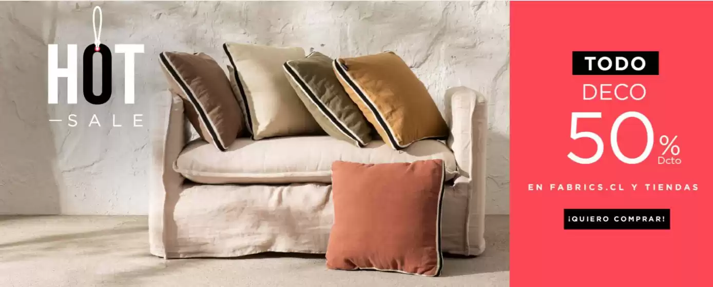 Catálogo Fabrics en Cerrillos | Hot Sale! 50% dcto. | 2026-03-18T00:00:00.000Z - 2026-04-01T00:00:00.000Z