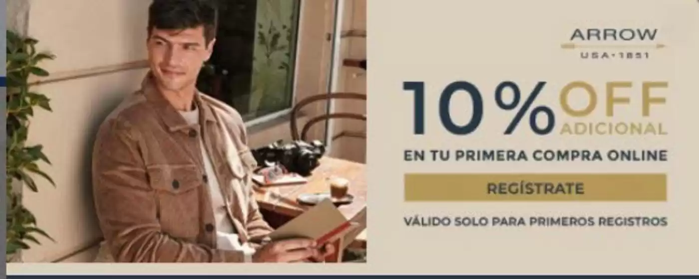 Catálogo Arrow en Vitacura | 10% Off en tu prima compra! | 2026-03-24T00:00:00.000Z - 2026-05-31T00:00:00.000Z