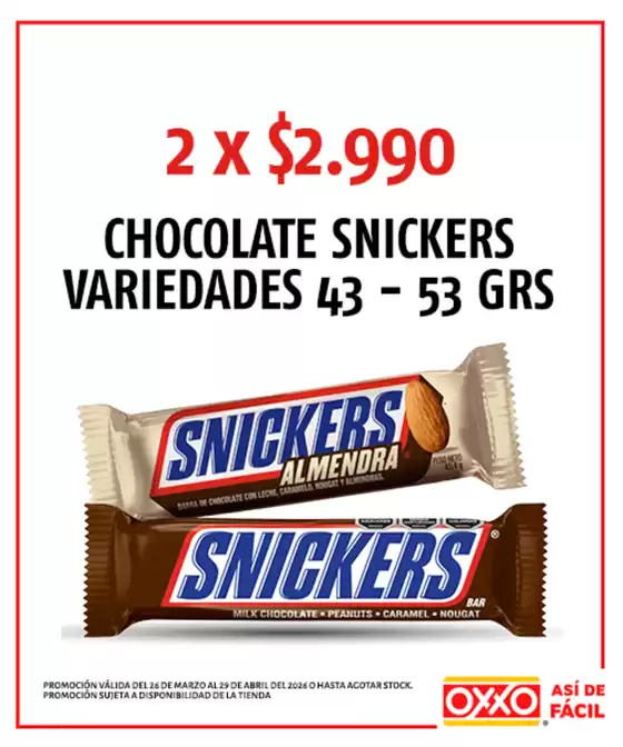 Catálogo OXXO en Temuco | Ofertas OXXO | 2026-03-26T00:00:00.000Z - 2026-04-29T00:00:00.000Z