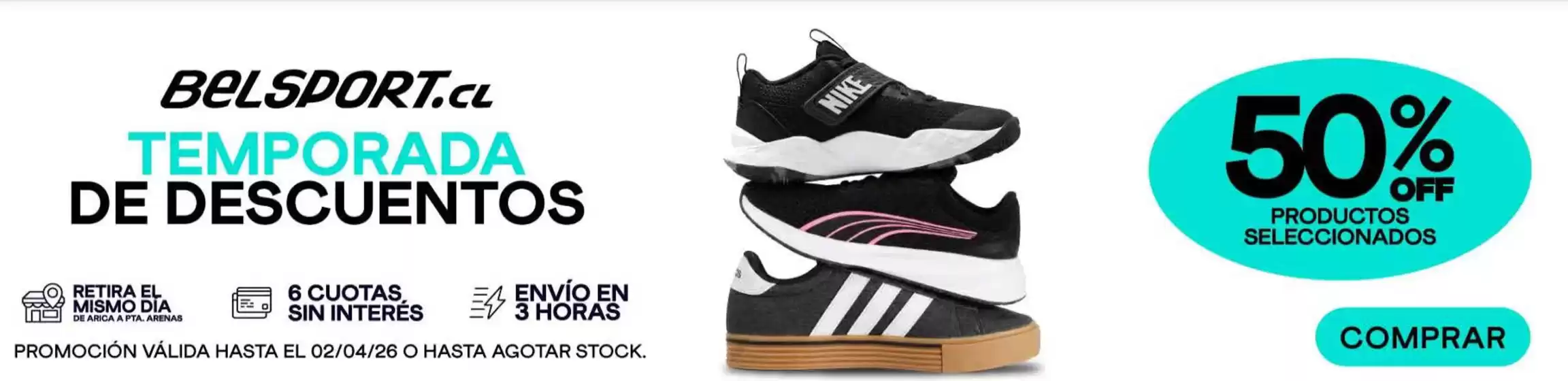 Catálogo Belsport en Placilla | 50% Off! | 2026-03-26T00:00:00.000Z - 2026-04-02T00:00:00.000Z