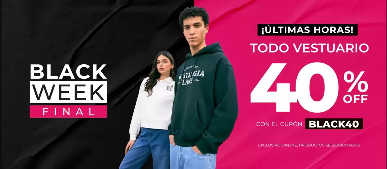 Catálogo Fashion's Park | Black week final! 40% Off. | 2026-04-07T00:00:00.000Z - 2026-04-10T00:00:00.000Z