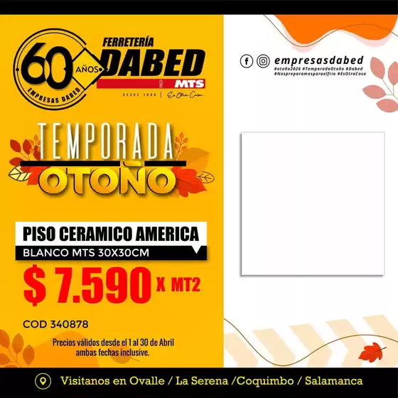 Catálogo Dabed | Promociones actuales | 2026-04-01T00:00:00.000Z - 2026-04-30T00:00:00.000Z