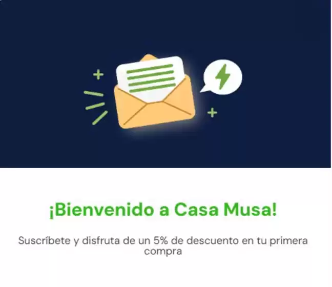 Catálogo Casa Musa en Puchuncaví | 5% de descuento en tu primera compra! | 2026-04-28T00:00:00.000Z - 2026-05-31T00:00:00.000Z