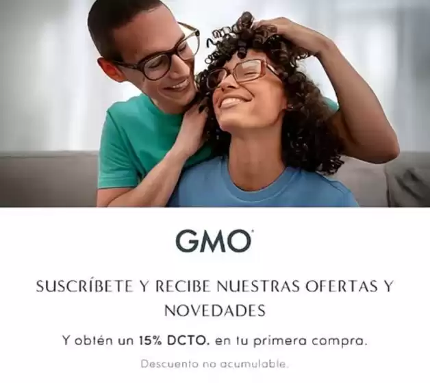 Catálogo GMO | 15% dcto. | 2026-05-05T00:00:00.000Z - 2026-06-30T00:00:00.000Z