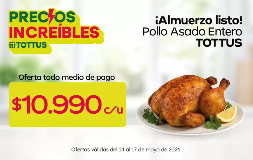 Catálogo Tottus en Santiago | Excelente oferta para todos los clientes | 2026-05-14T00:00:00.000Z - 2026-05-17T00:00:00.000Z