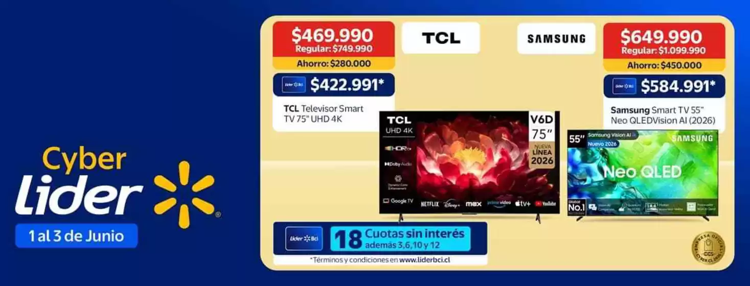 Catálogo Lider en Iquique | Ofertas principales para todos los cazadores de gangas | 2026-06-01T00:00:00.000Z - 2026-06-03T00:00:00.000Z