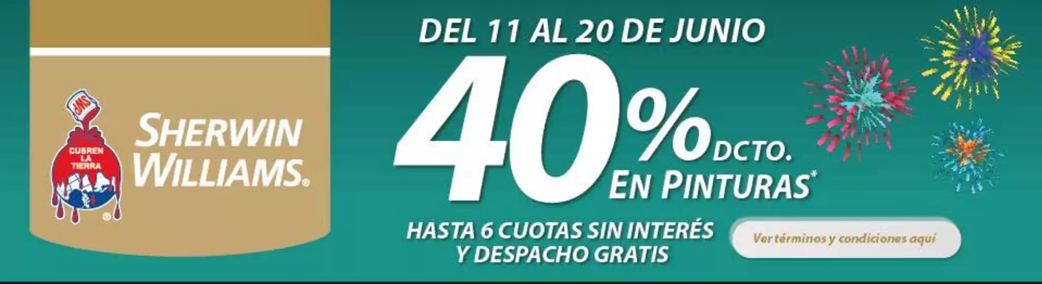 Catálogo Sherwin Williams | 40% dcto. | 2026-06-15T00:00:00.000Z - 2026-06-20T00:00:00.000Z